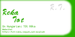 reka tot business card